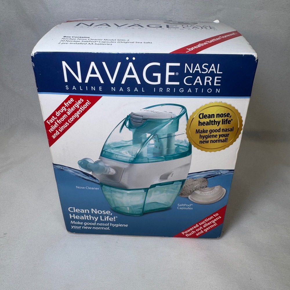 Navage Nasal Care Saline Nasal Irrigation System SDG-2 with 20 SaltPods New Box